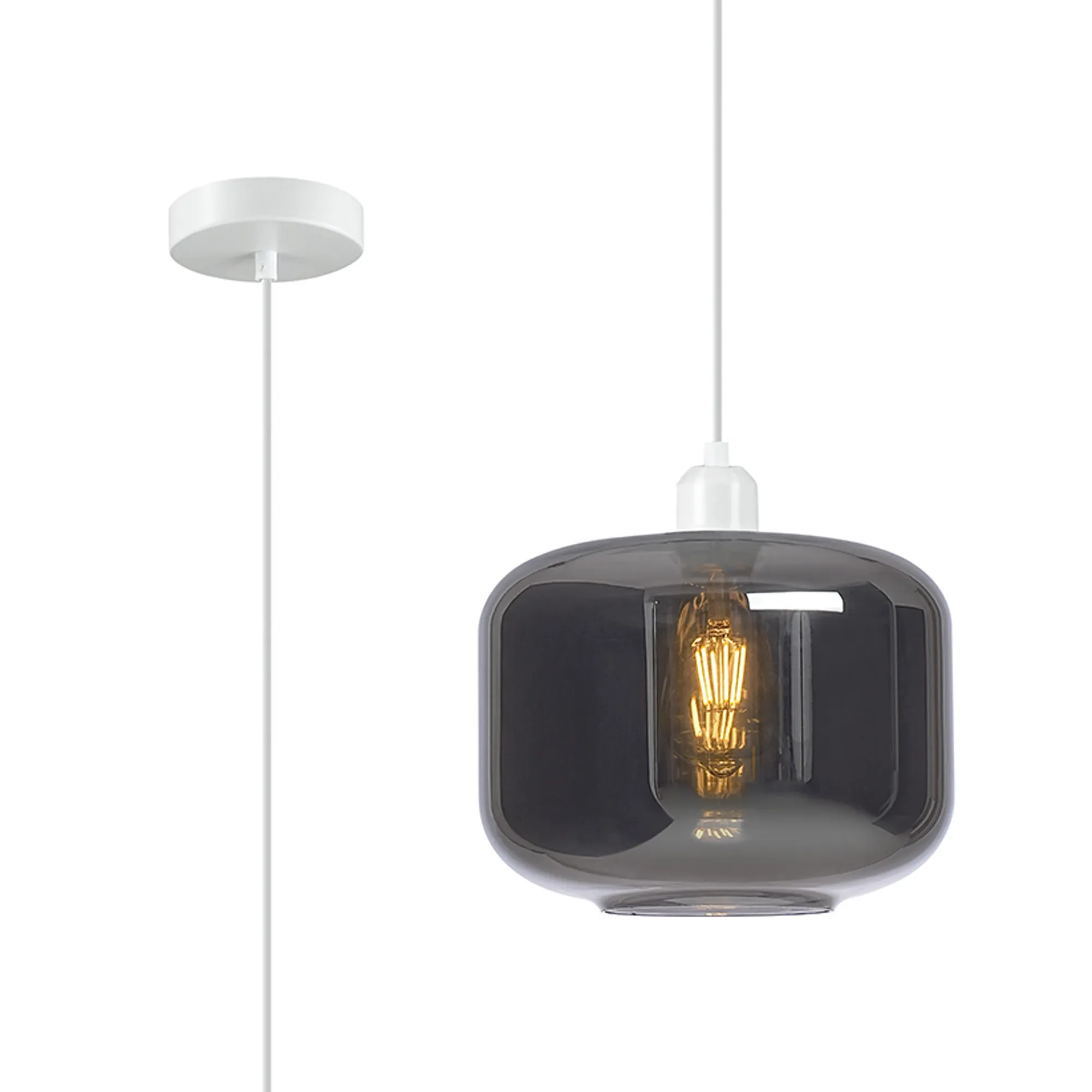 Cawdor Matt White Ceiling Lights Deco Single Pendant